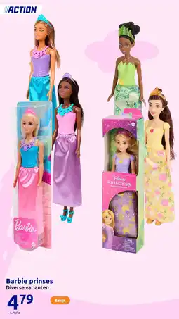 Action Barbie prinses aanbieding