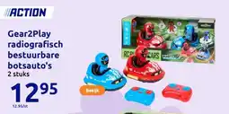 Action Gear2Play radiografisch bestuurbare botsauto's aanbieding
