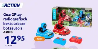 Action Gear2Play radiografisch bestuurbare botsauto's aanbieding