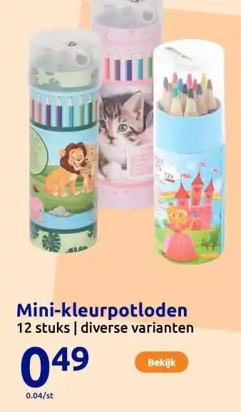 Action Mini-kleurpotloden aanbieding