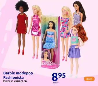 Action Barbie modepop Fashionista aanbieding