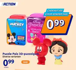 Action Puzzle Palz 3D-puzzelgum aanbieding