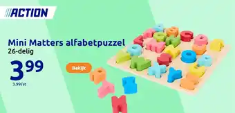Action Mini Matters alfabetpuzzel aanbieding