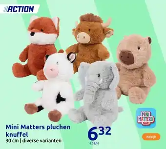 Action Mini Matters pluchen knuffel aanbieding