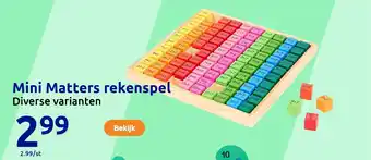 Action Mini Matters rekenspel aanbieding