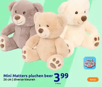 Action Mini Matters pluchen beer aanbieding