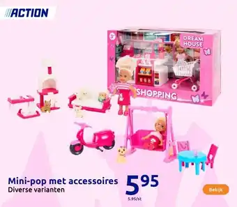 Action Mini-pop met accessoires aanbieding