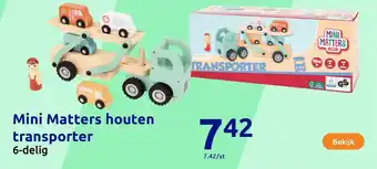 Action Mini Matters houten transporter aanbieding