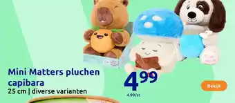 Action Mini Matters pluchen capibara aanbieding