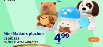 Action Mini Matters pluchen capibara aanbieding