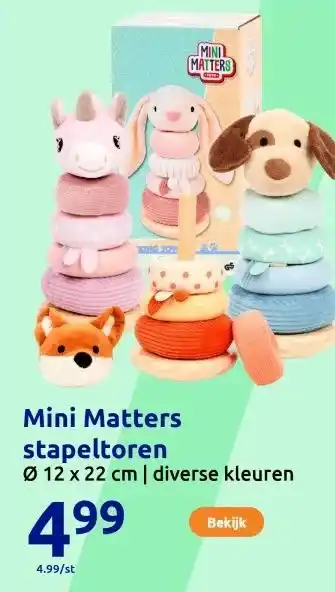 Action Mini Matters stapeltoren aanbieding