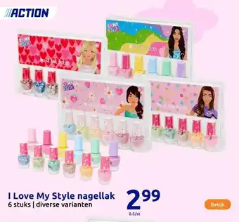 Action I Love My Style nagellak aanbieding