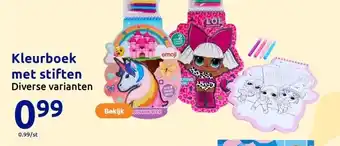 Action Kleurboek met stiften aanbieding