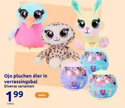 Action Ojo pluchen dier in verrassingsbal aanbieding