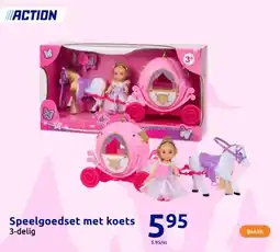 Action Speelgoedset met koets aanbieding