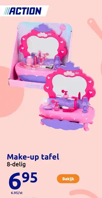 Action Make-up tafel aanbieding