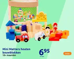 Action Mini Matters houten bouwblokken aanbieding
