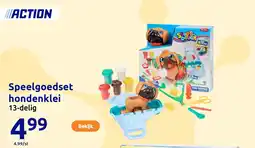 Action Speelgoedset hondenklei aanbieding