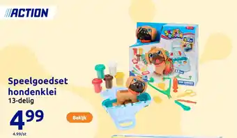 Action Speelgoedset hondenklei aanbieding