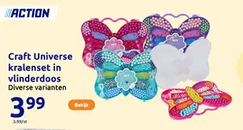 Action Craft Universe kralenset in vlinderdoos aanbieding