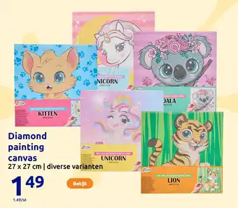 Action Diamond painting canvas aanbieding
