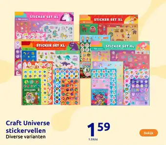 Action Craft Universe stickervellen aanbieding