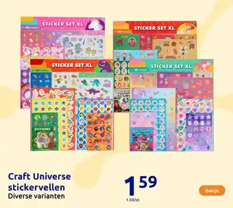 Action Craft Universe stickervellen aanbieding