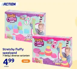 Action Stretchy fluffy speelzand aanbieding