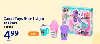 Action Canal Toys 3-in-1 slijm shakers aanbieding