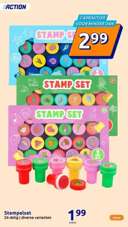 Action Stempelset aanbieding