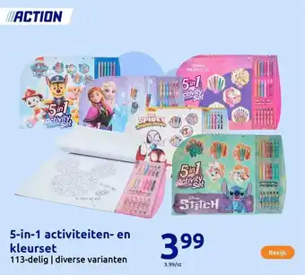 Action 5 in 1 activiteiten en kleurset aanbieding