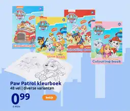Action Paw Patrol kleurboek aanbieding