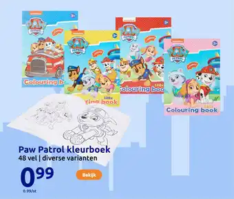 Action Paw Patrol kleurboek aanbieding