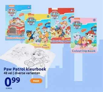Action Paw Patrol kleurboek aanbieding