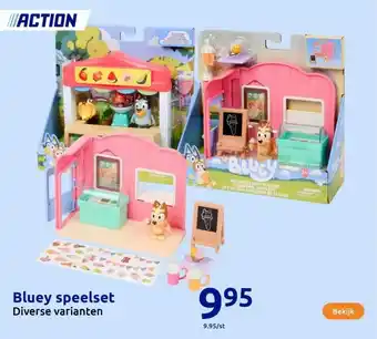 Action Bluey speelset aanbieding