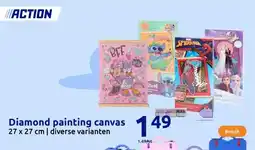 Action Diamond painting canvas aanbieding