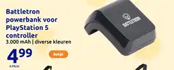 Action Battletron powerbank voor PlayStation 5 controller aanbieding
