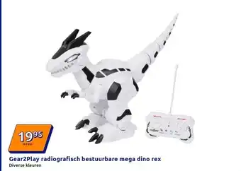 Action Gear2Play radiografisch bestuurbare mega dino rex aanbieding