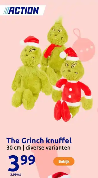 Action The Grinch knuffel aanbieding