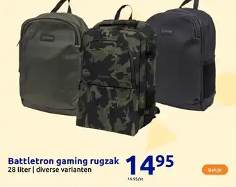 Action Battletron gaming rugzak aanbieding