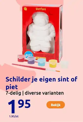 Action Schilder je eigen sint of piet aanbieding