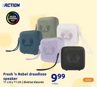 Action Fresh ’n Rebel draadloze speaker aanbieding