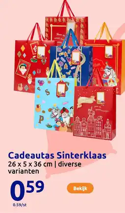 Action Cadeautas Sinterklaas aanbieding