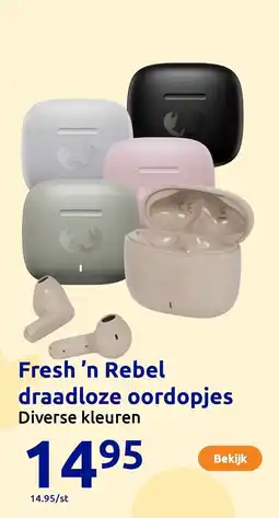 Action Fresh ’n Rebel draadloze oordopjes aanbieding