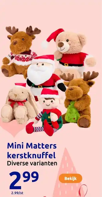 Action Mini Matters kerstknuffel aanbieding