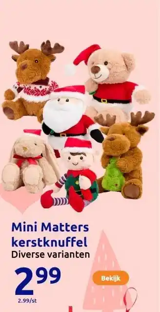 Action Mini Matters kerstknuffel aanbieding