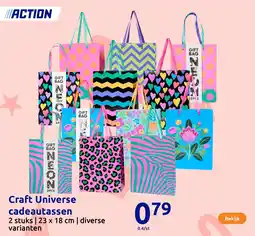 Action Craft Universe cadeautassen aanbieding