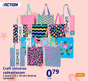 Action Craft Universe cadeautassen aanbieding