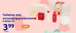 Action Toilettas met verzorgingsproducten aanbieding