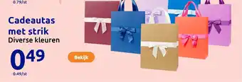 Action Cadeautas met strik aanbieding